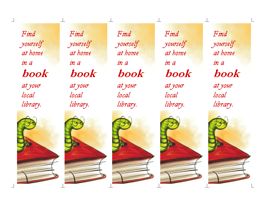 Free Library Bookmark Templates