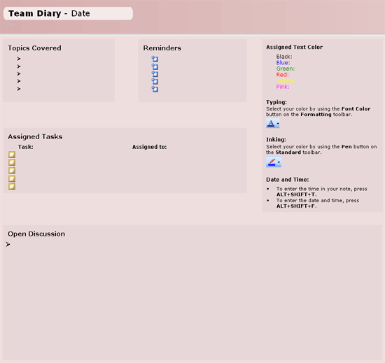 Team Notes Assigned Task Real Time