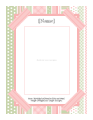 Baby Photo Album (pink And Green Design)